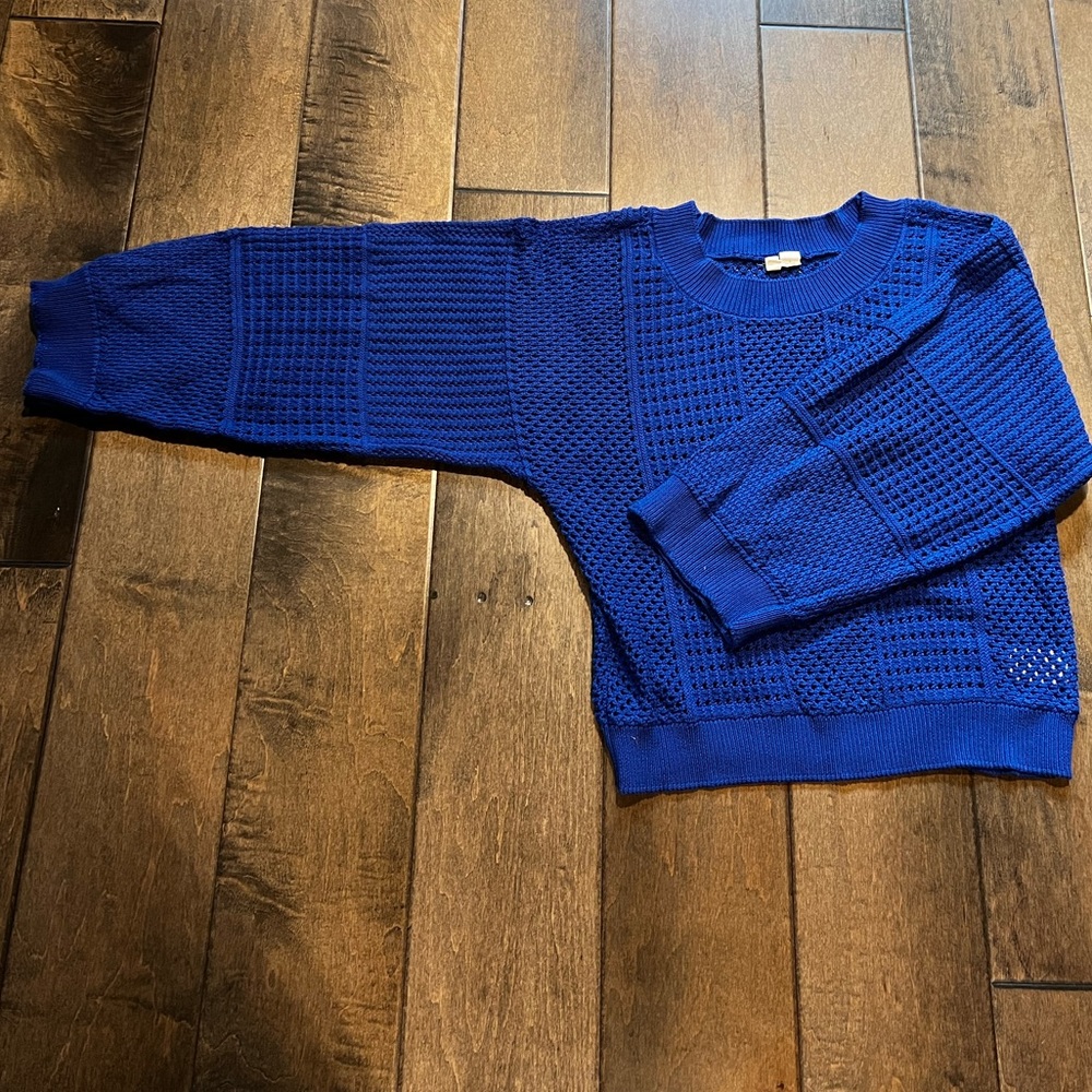 NWOT Anthropologie Moth size S bright blue sweater